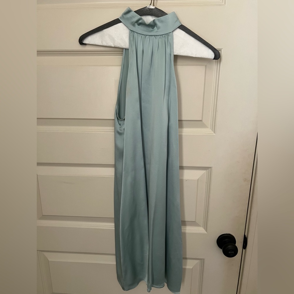 Amanda Uprichard High-Neck Silk Dress
